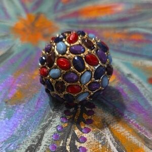 Colorful Mosaic Beaded Ring